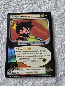 DBZ Dragon Ball Z FOIL Orange Resistance 70 CCG Unlimited Trunks Saga MP - Picture 1 of 5