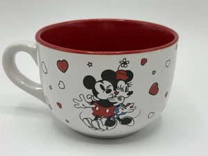 Disney Minnie Mouse Loves Mickey I ❤️ U Oversized Coffee Cup Mug 20 Oz - Picture 1 of 9