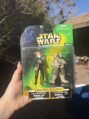 CLASSIC STAR WARS 1998 IN PACKAGE  MAX REBO BAND BARQUIN  & DROOPY McCOOL HASBRO - Image 1 of 4