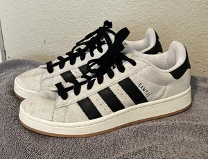 Adidas 9.5 CAMPUS LIGHT GRAY SUEDE LEATHER LOW TOP Sneakers 2023 MENS - Picture 1 of 9