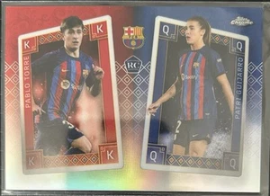 2023 Topps Cromo FC Barcelona - Pablo Torre/Patri Guijarro RC "King & Queen" - Imagen 1 de 2