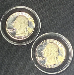 Uncirculated 1981 s 1982 s Wash 25c Quarters THE EXACT COIN SEEN IN THE PICTURE - Picture 1 of 8