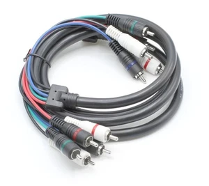 RCA Component Audio Video Cable - Quality Plated - 3 pk 12 FT - 720p 1080i - Picture 1 of 8
