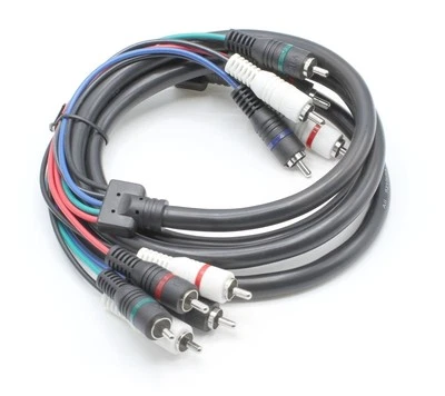 RCA Component Audio Video Cable - Quality Plated - 3 pk 12 FT - 720p 1080i - Image 1 of 4