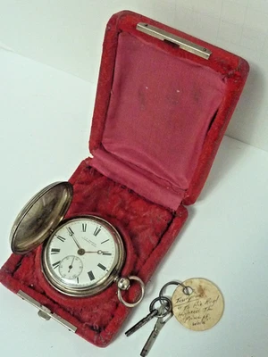 RELOJ BOLSILLO 1875 ANTIGUO J W BENSON LONDRES PLATA LLAVE VIENTO FUSIBLE TRIPLE BISAGRA Foto 1 de 4