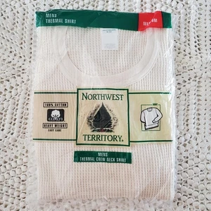 Vintage Northwest Territory Shirt Herren M Thermo Rundhals Waffelstrick 100% Baumwolle - Bild 1 von 8