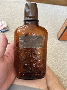 Vintage VIER ROSEN Whiskey Bernstein Pint Flasche Frankfort Distilleries mit Verschluss - Bild 1 von 8