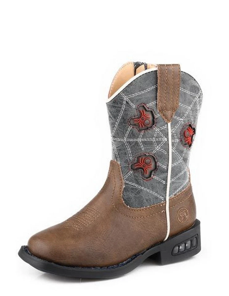 Roper Western Boots Boys Spidie Light Up Blue 09-017-1203-3626 BU - Image 1 of 1