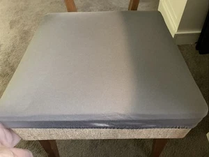 New 8 Piece Removable Stretch Chair Seat Covers Solid Gray Kitchen Dining Chair - Picture 1 of 9