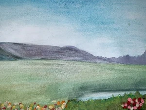 “The Lake” A Contemporary Medium Framed And Mounted Floral Watercolour Painting - Picture 1 of 5