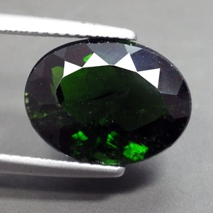 6.92 Ct Flashing Oval Cut (13 x 10 mm) 100% Natural Green Chrome Diopside Gems - Picture 1 of 7