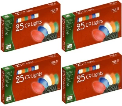 (4) Juegos de luces navideñas Holiday Wonderland 2924-88 25 unidades multi cerámica C9 Foto 1 de 4