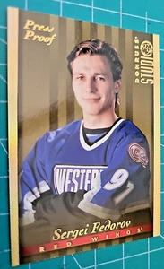 1997-98 Studio Press Proofs Gold #21 Sergei Fedorov 1 of 250 Team: Detroit - Picture 1 of 3