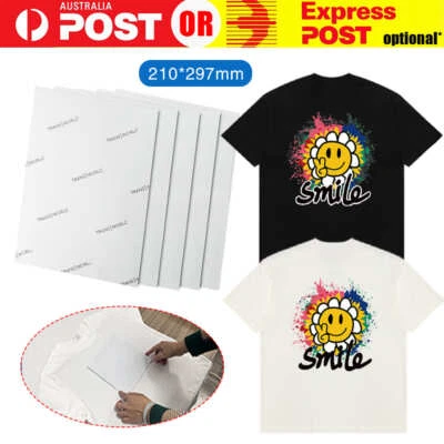 10/20/50 sheets A4 Iron Heat Transfer Paper For Dark/Light T-shirt Cotton AU New - image 1 of 4