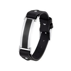 S.oliver Jewel Men Bracelet Identity Bracelet Leather Stainless Steel 2035966 - Picture 1 of 2