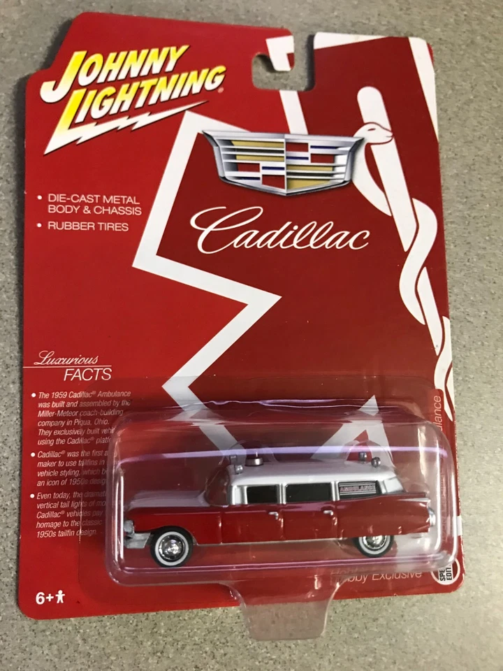Johnny Lightning Hobby 1959 Cadillac Ambulance 1/64 Diecast JLSP098