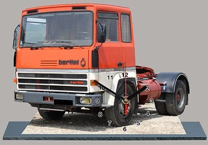MODEL CARS, TRUCK BERLIET -06 with Clock 11,8x 7,8 inches and aluminium - Picture 1 of 1