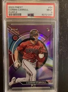 Finest Corbin Carroll Purple Refractor Psa 9/250 Rookie 2023 - Imagen 1 de 2
