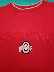 Vintage Red Oak Sportswear "Ohio State" Crewneck Scarlet Long Sleeve Sweatshirt - Picture 1 of 8