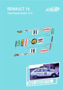 CALCAS RENAULT 16 TRAUTMANN MAROC 1972 - Imagen 1 de 1