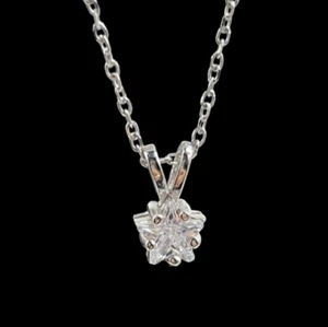 COLLANA DONNA PUNTOLUCE A STELLA ZIRCONE NATURALE IN ARGENTO 925 E MADE IN ITALY - Foto 1 di 21