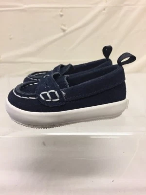 Baby Gap Blue Suede Penny Loafers Sz 3-6M Boat Shoes Toddler  - Image 1 of 4