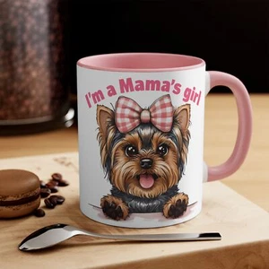 Süße Hundeliebhaber Tasse - Perfektes Geschenk für Mamas Mädchen Yorkie Geschenke, Kaffeetasse - Bild 1 von 5