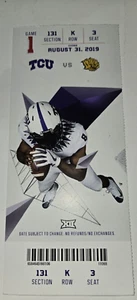 2019 TCU Horned Frogs Football Collectible Ticket Stub August 31 Arkansas - Picture 1 of 1