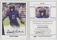 2021 Leaf Memories 1990 Base Auto Black Spectrum /10 Zach Evans #BA-ZE1 Auto