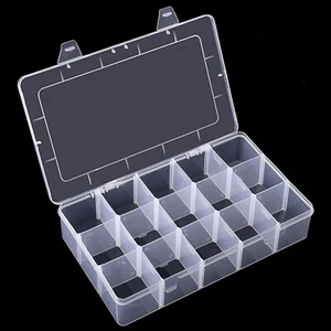 YBhuoo Craft Box, Craft Boxes with 15 Compartments, Clear Plastic Storage Boxes - Picture 1 of 6