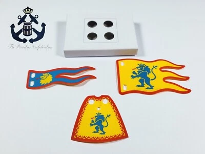 LEGO (TOTALMENTE NUEVO) Funda Castillo Caballero León 6402106 con Capa Real + Dos Banderas Foto 1 de 4