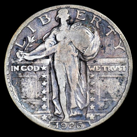 1926-S STANDING LIBERTY QUARTER ✪ VF DETAILS ✪ 25C SILVER COIN U91 ◢TRUSTED◣ Cover