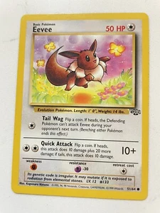 Pokemon TCG Vintage Eevee 51/64 Jungle LP - Picture 1 of 3