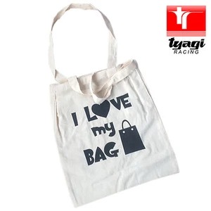 "I LOVE MY BAG" DESIGN 100% REINE BAUMWOLLE NATUR BEIGE SHOPPING TRAGETASCHEN - Bild 1 von 1