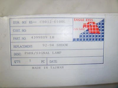 CS012-U100L DODGE DRIVER SIDE PARK LAMP Foto 1 de 3