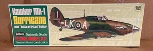 Guillow's Hawker Mk-I Hurricane Battle Of Britain VINTAGE ‘76 Kit Factory Sealed - Picture 1 of 3