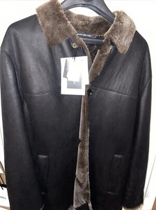 New ! Men’s XL Marc New York aka Andrew Marc Shearling Coat Msrp $1450. - Picture 1 of 18
