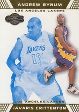 2007-08 Topps Co-Signers Gold Blue Card #62A Javaris Crittenton Andrew Bynum /89