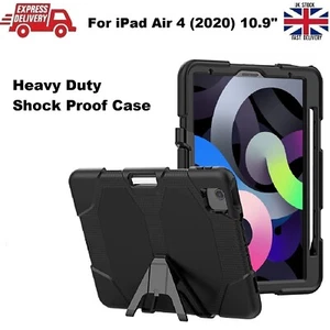 Shockproof Heavy Duty Rubber Hard Case Cover for iPad Air 4 10.9in (A2324/A2072) - Picture 1 of 7