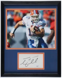 Tim Tebow Signed Florida Gator Framed Display (JSA COA) 2xNCAA National Champion - Picture 1 of 3