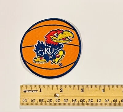 Kansas Jayhawks Basketball Logo Iron On Patch 3” - Image 1 of 4