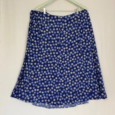 Falda Judith Hart Mujer 20W Azul Floral Delicada Margarita Cottagecore Retro Y2K Midi Foto 1 de 4