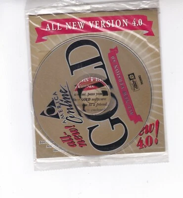 AOL 4.0 America Online  Gold "100 Hours Free" factory sealed - Image 1 of 2