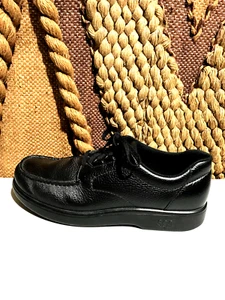 SAS Bout Time Blk Leather Lace Up Moccasins Classic Casual Shoe US Size 11.5S - Picture 1 of 8