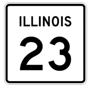 Illinois State Route 23 Aufkleber R4317 Highway Schild Straßenschild Decal - Bild 1 von 1