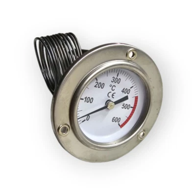 FAUSTORICAMBI BARBECUE OVEN THERMOMETER PYROMETER 0-600°C CAPILLARY 2 MT