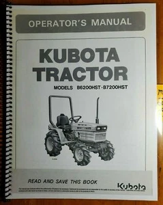 Kubota B6200HST B7200HST E D Tractor Owner's Operator's Manual 67061-6291-4 - Picture 1 of 12