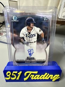 Brock Jones 1st Chrome Autograph 2023 Bowman Chrome #CPA-BJ T.B. Rays