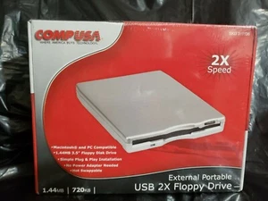New Portable 1.44MB 720KB Diskettes USB External Floppy Disk Drive Comp USA RARE - Picture 1 of 2