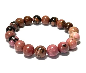 Armband aus dem Edelstein Rhodonite in Kugelform Ø-12 mm - Picture 1 of 1
